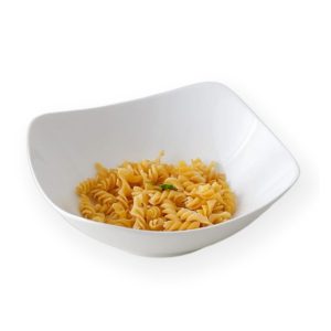 Ins Wind Four-Corner Plate Bowl - Creative Ceramic Dish with Tilted Foot, Multi-Use as Salad, Soup, Pasta or Serving Bowl
