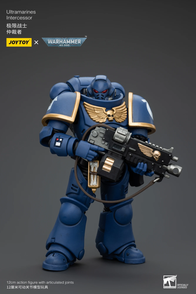 JOYTOY 1/18 Warhammer 40,000 Ultramarines Intercessors V2 4 Inch Action Figure with Articulation and Game-Inspired Accessories