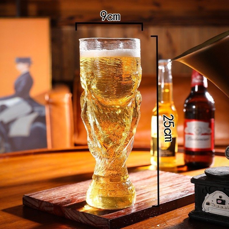 World Cup Themed Novelty Trophy Design Beer Glass & Coffee Mug, Distinctive Texture & Comfortable Grip Drinking Cup for Home, Football Match Viewing & Family Gatherings - 850ml - Image 2