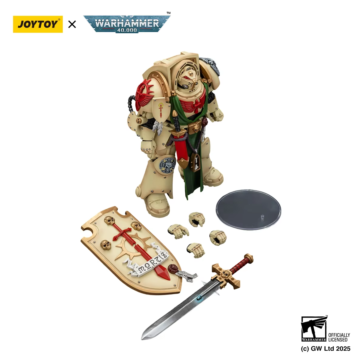JOYTOY Warhammer 40K 1/18 Action Figure Dark Angels Deathwing Knight 3 with Power Sword & Storm Shield Collectible Model - Image 5